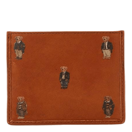 Polo Bear Leather Card Case Tan