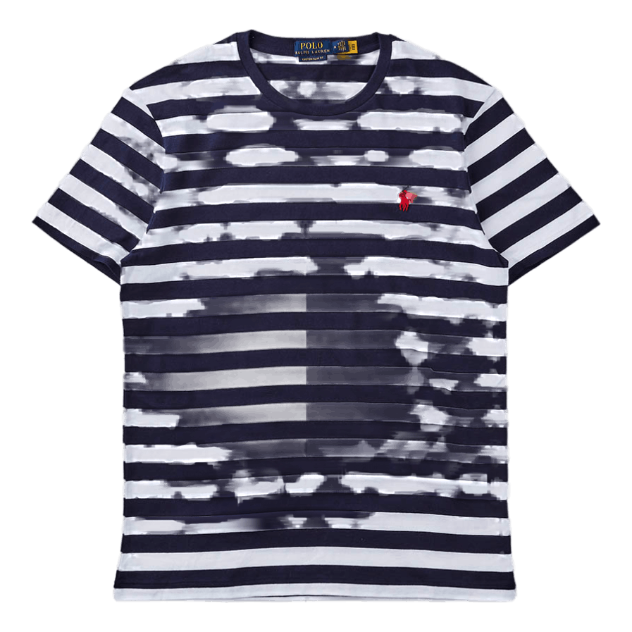 Custom Slim Fit Striped Jersey T-Shirt