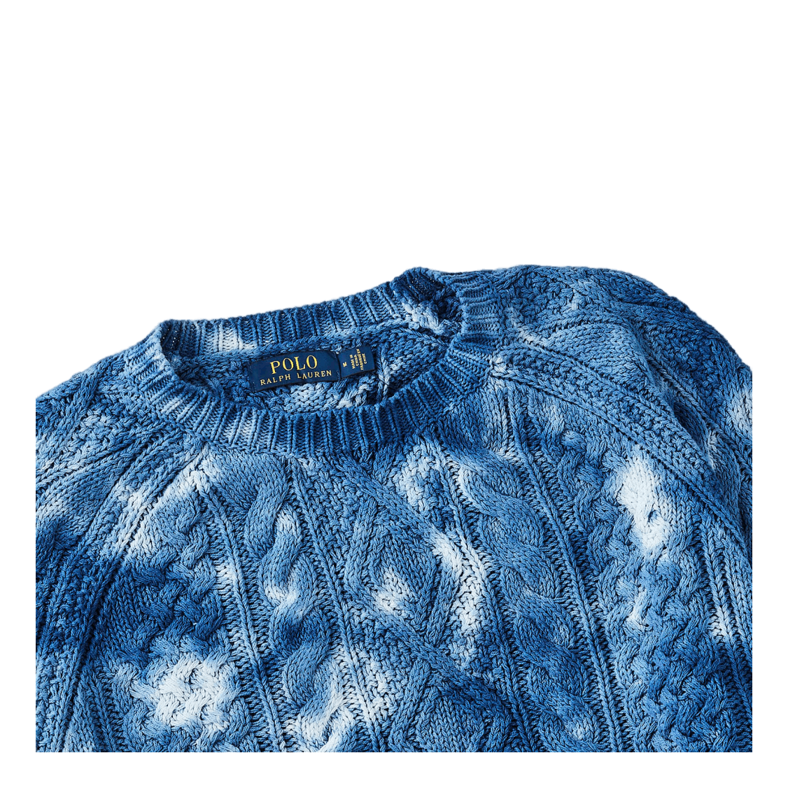 Tie-Dye Aran-Knit Cotton Sweater