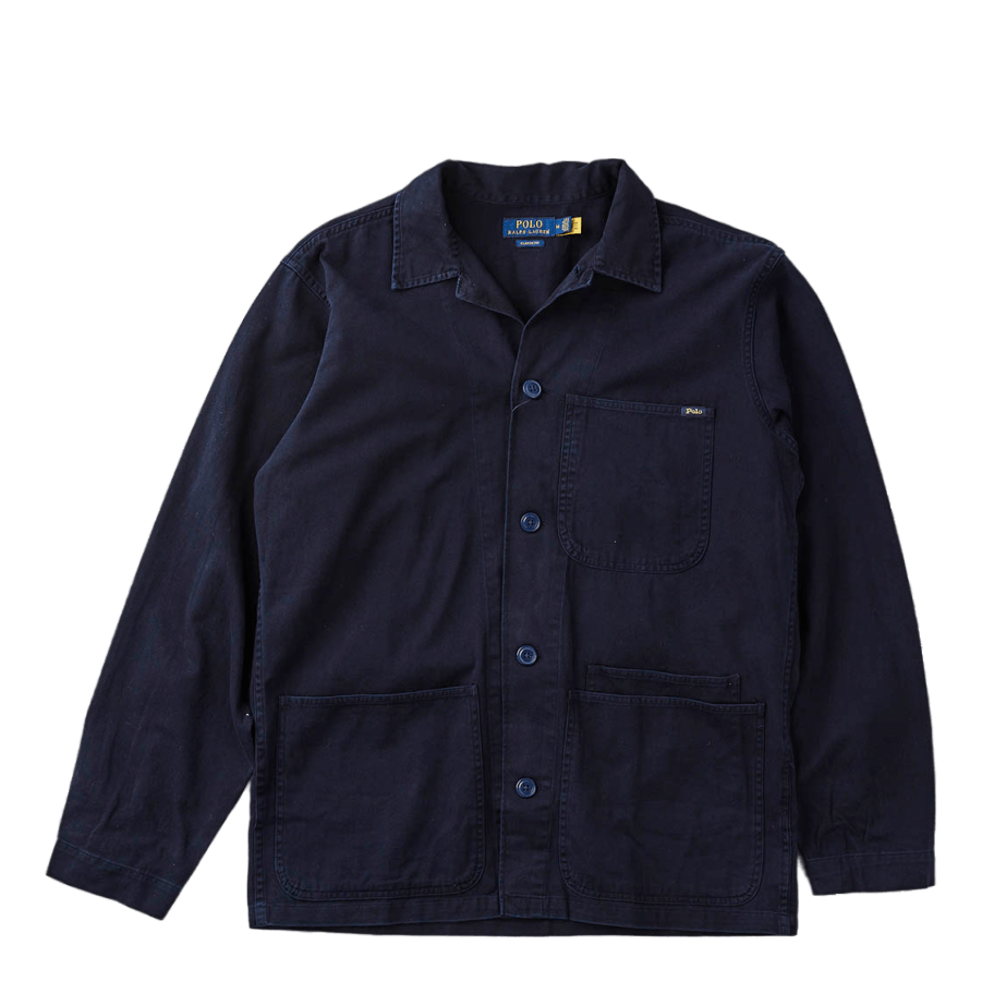 Twill Utility Overshirt Navy