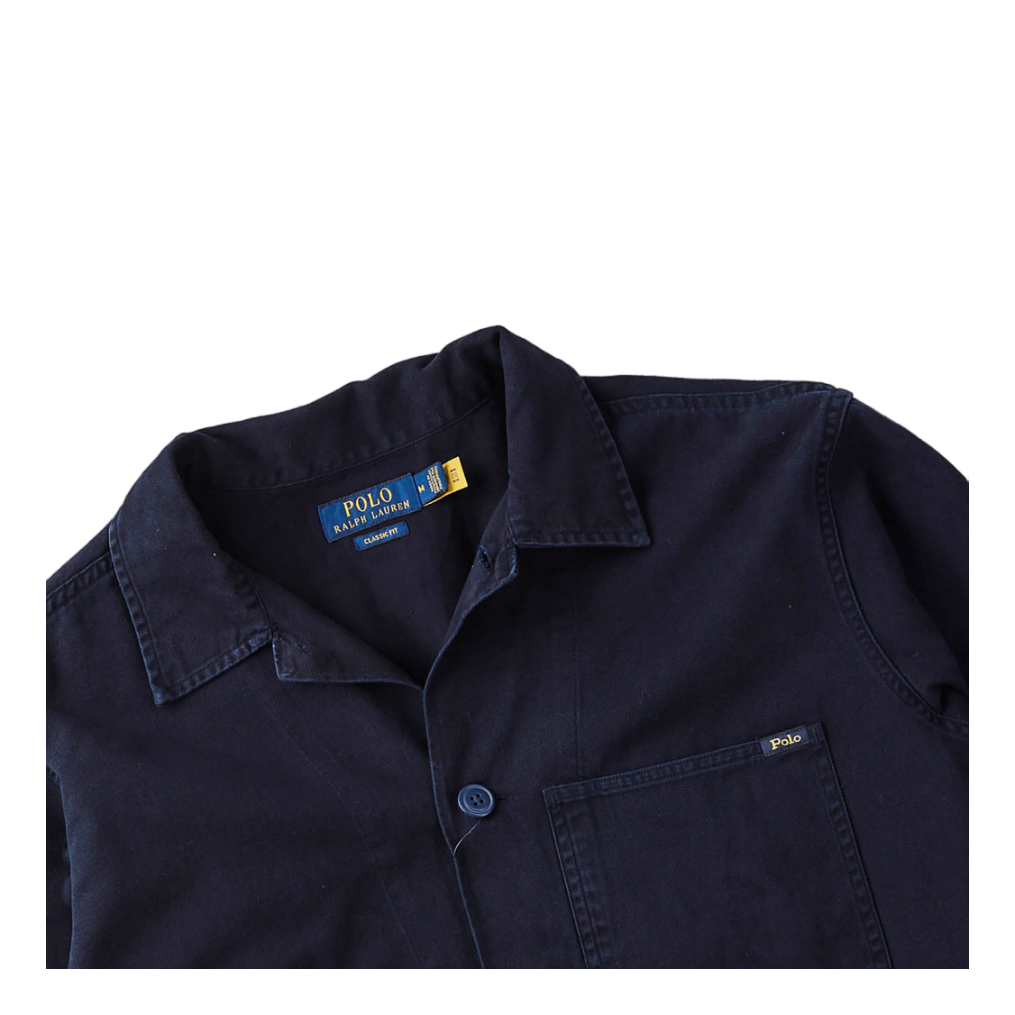 Twill Utility Overshirt Navy