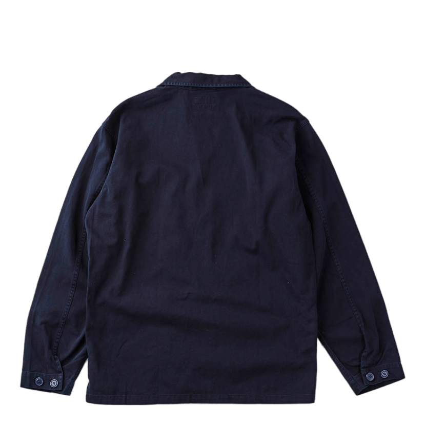 Twill Utility Overshirt Navy