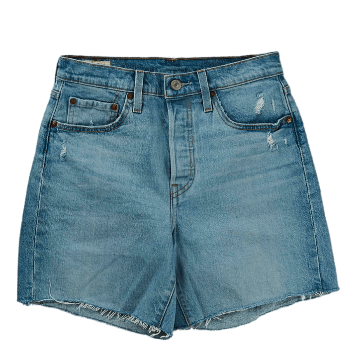 501 Mid Thigh Short Tango Crus Light Indigo - Worn In