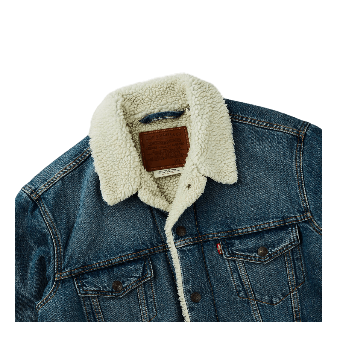 Type 3 Sherpa Trucker Fable Sh Med Indigo - Worn In