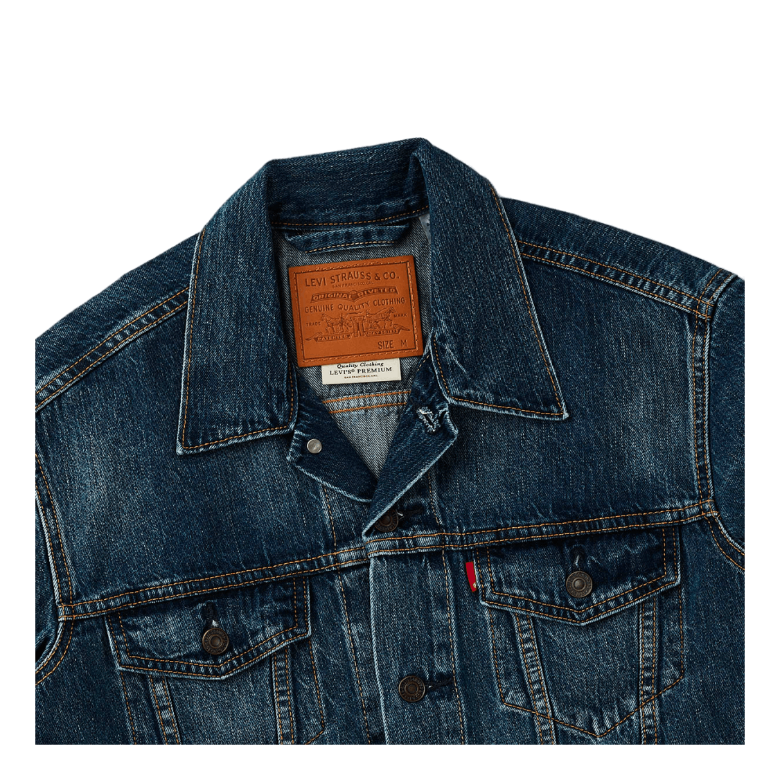 The Trucker Jacket Mayze Truck Med Indigo - Worn In