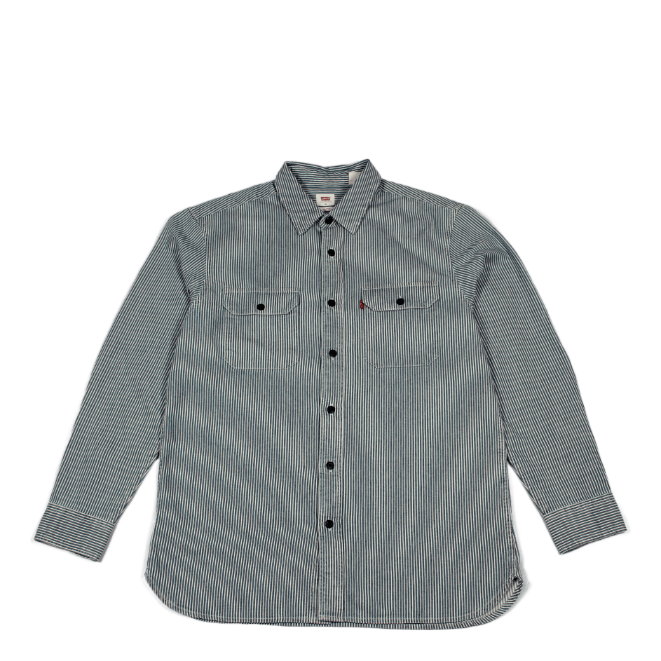 Classic Worker Hickory Stripe Dark Indigo - Flat Finish