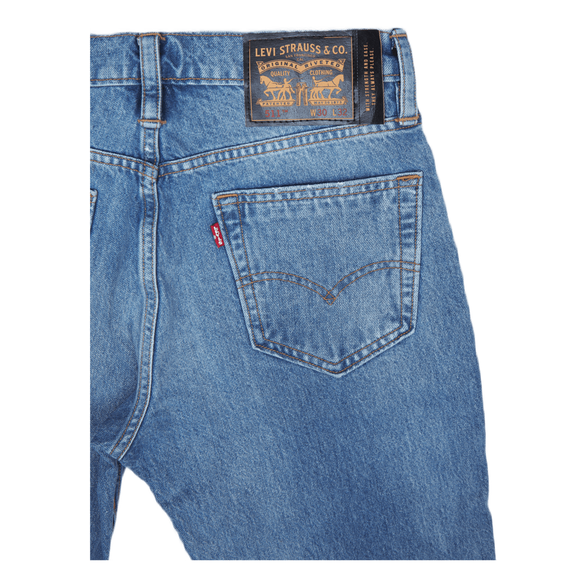 Skate 511 Slim 5 Pocket Skullz Med Indigo - Flat Finish