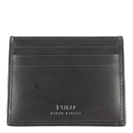 Signature Pony Leather Card Case Blk/Red