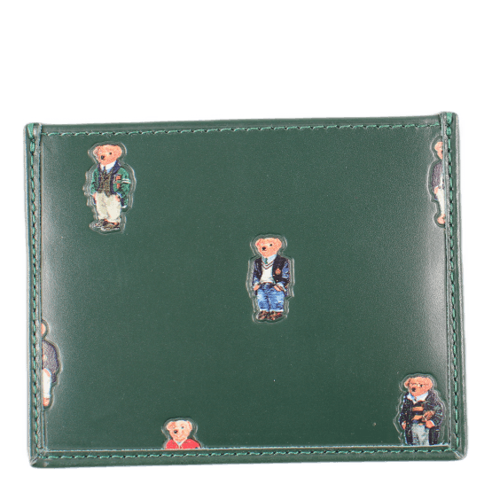 Polo Bear Leather Card Case Green