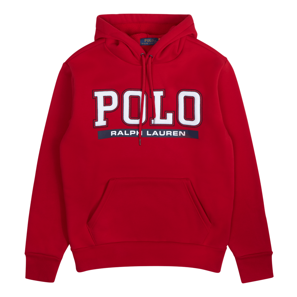 Double-Knit Fleece Hoodie Red