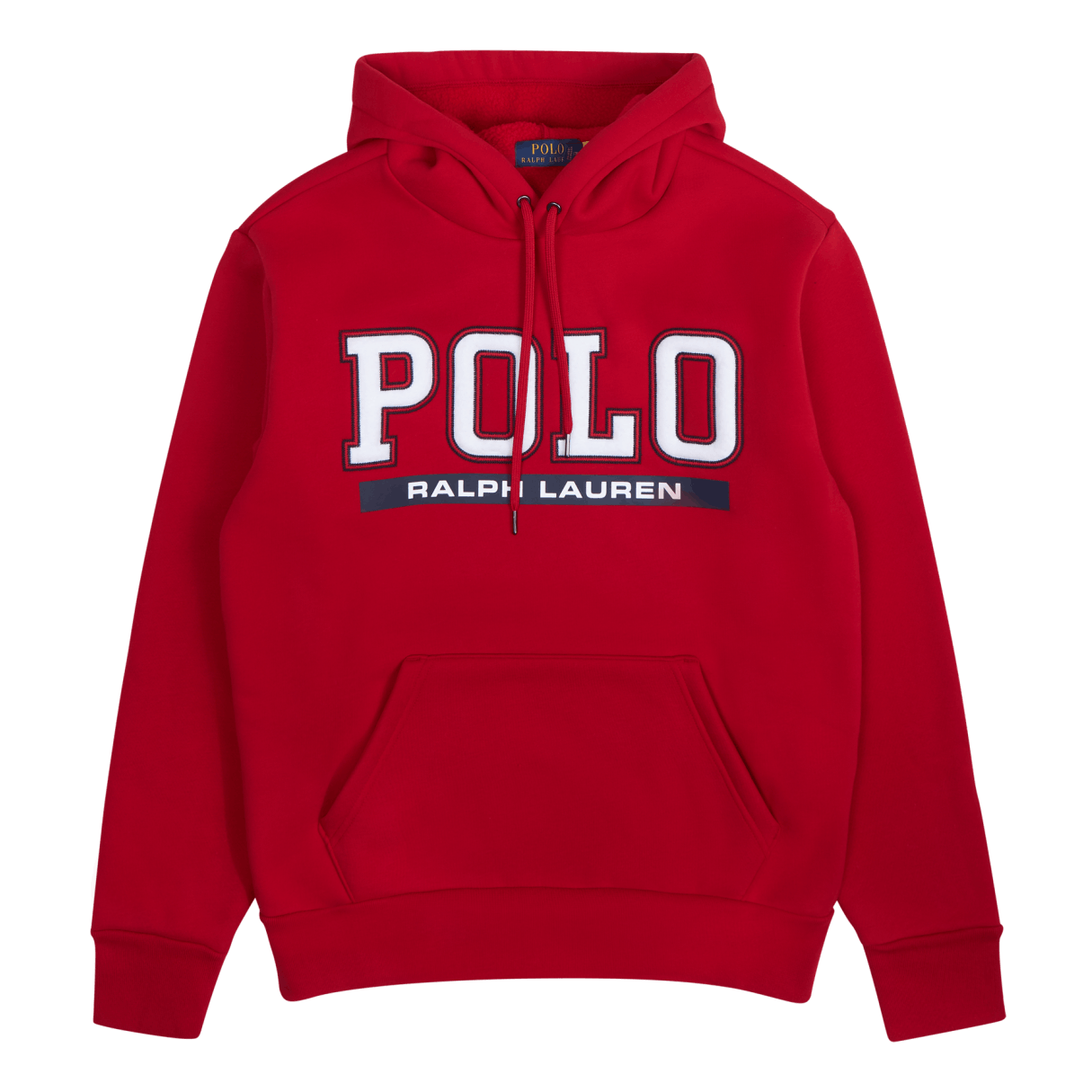 Double-Knit Fleece Hoodie Red