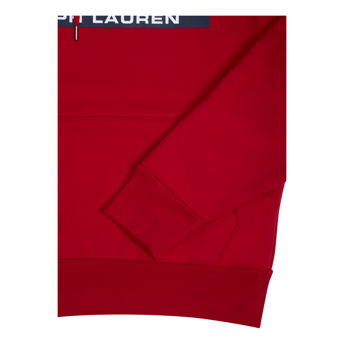 Double-Knit Fleece Hoodie Red