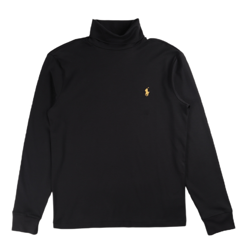 Soft Cotton Turtleneck Black