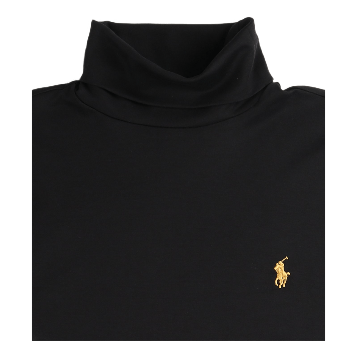 Soft Cotton Turtleneck Black