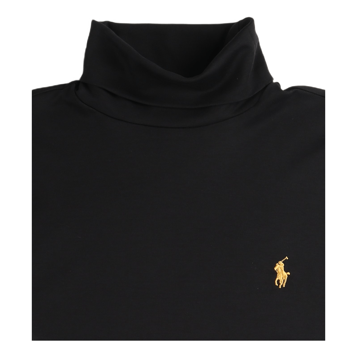 Soft Cotton Turtleneck Black