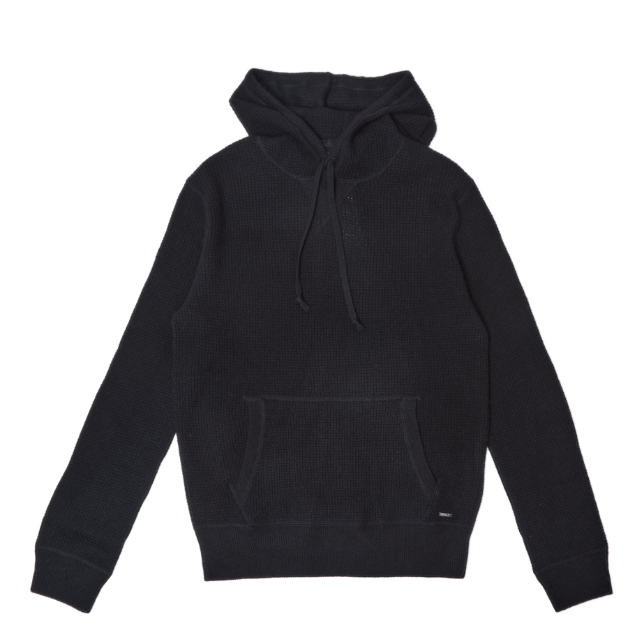 Washable Cashmere Hooded Sweater Black