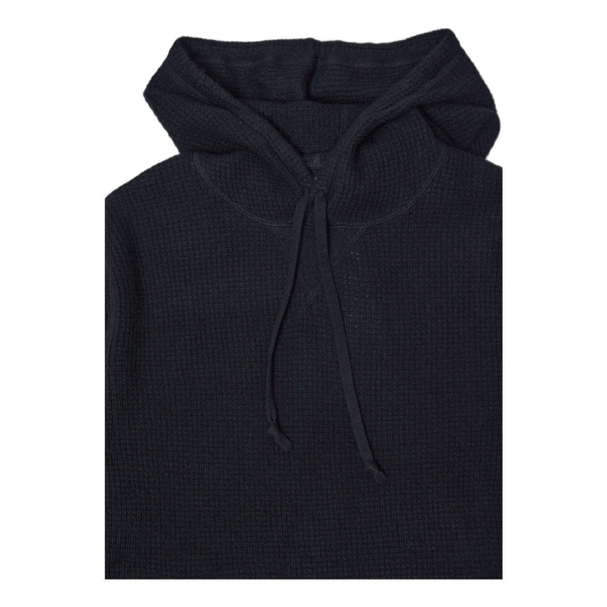Washable Cashmere Hooded Sweater Black