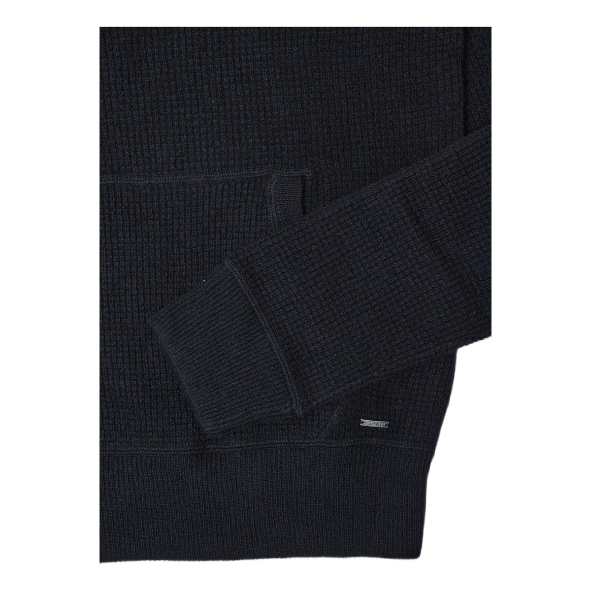 Washable Cashmere Hooded Sweater Black