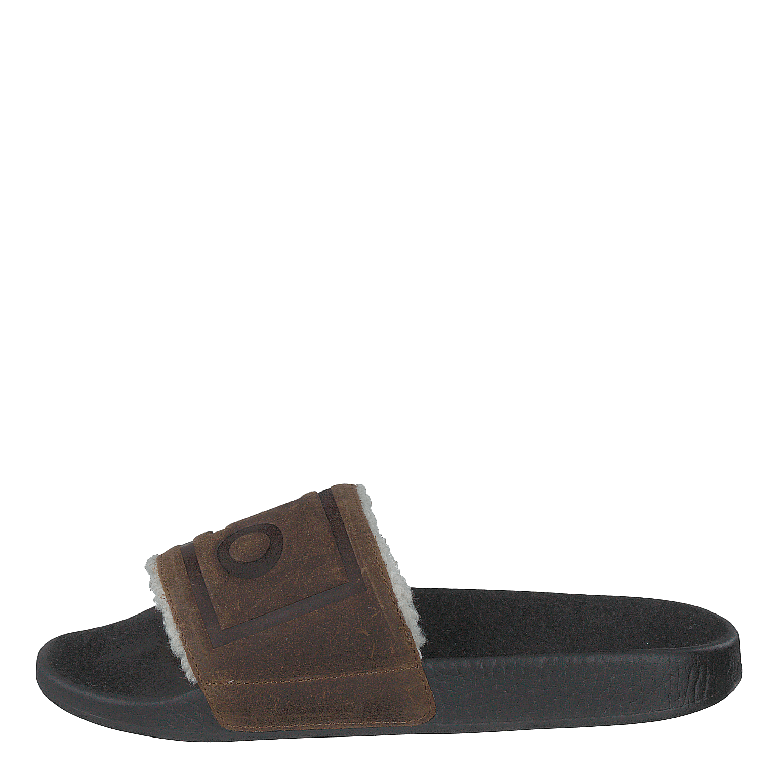 Faux-Shearling–Lined Suede Slide Snuff