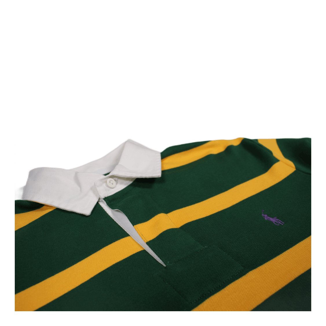 Striped Rugby Sweatshirt Grn/Gold