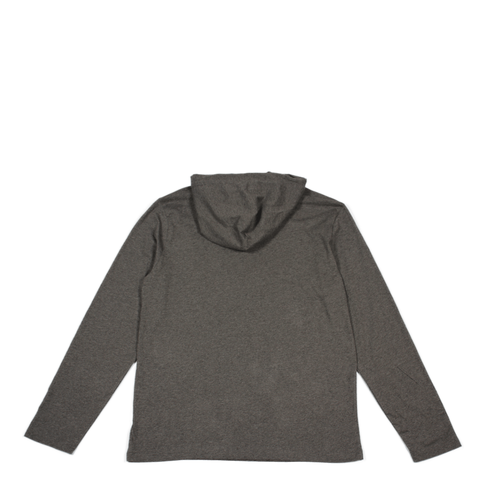 Striped Big Pony Hooded T-Shirt Grey Htr