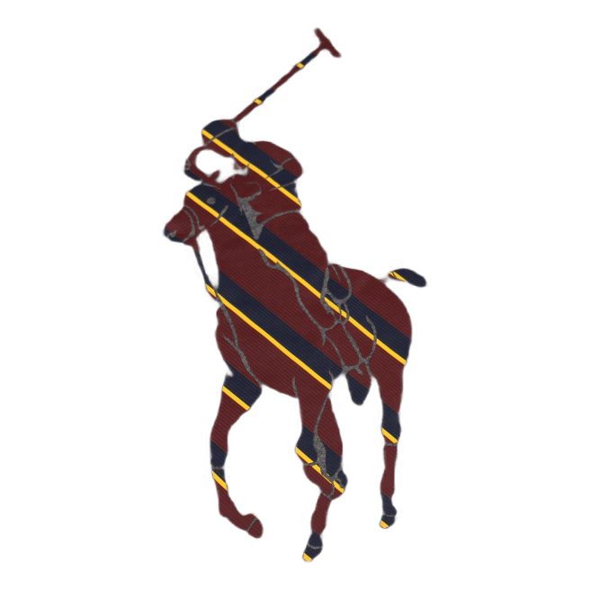 Striped Big Pony Hooded T-Shirt Grey Htr