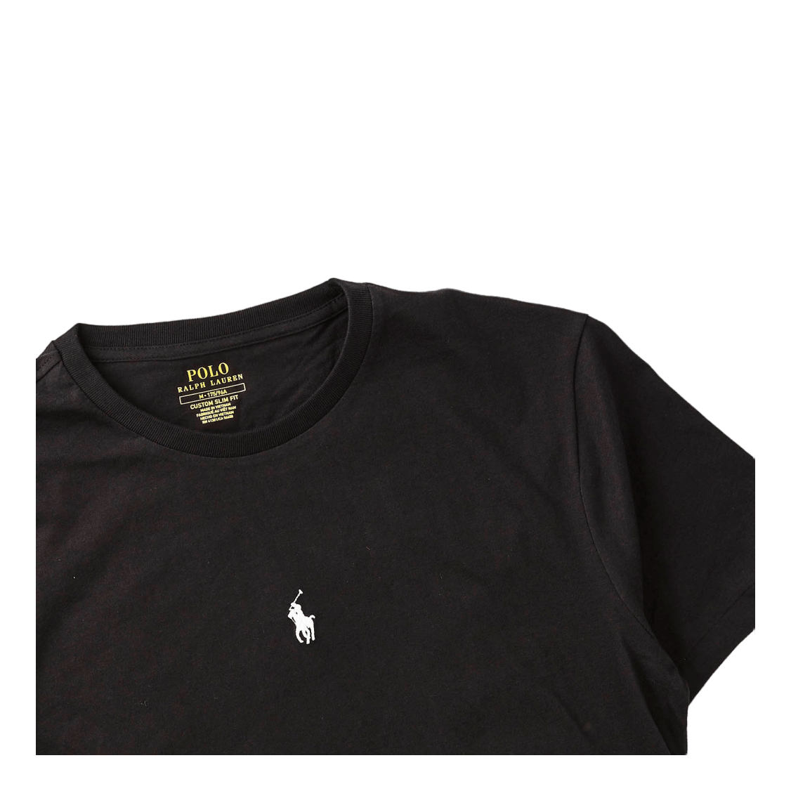 Custom Slim Fit Jersey Crewneck T-Shirt Polo Black