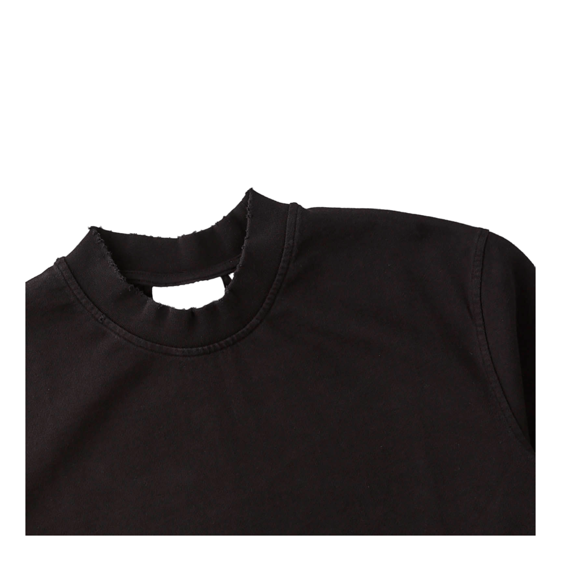 Distressed Tee Long Sleeve Distressed Black