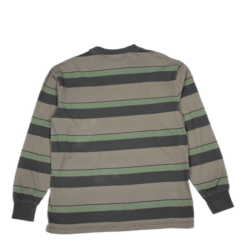 Boxy Tee Long Sleeve Dark Tonal Stripes