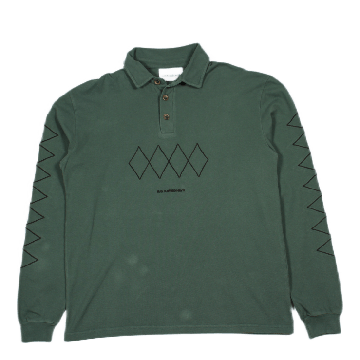 Polo Shirt Long Sleeve Dusty Green