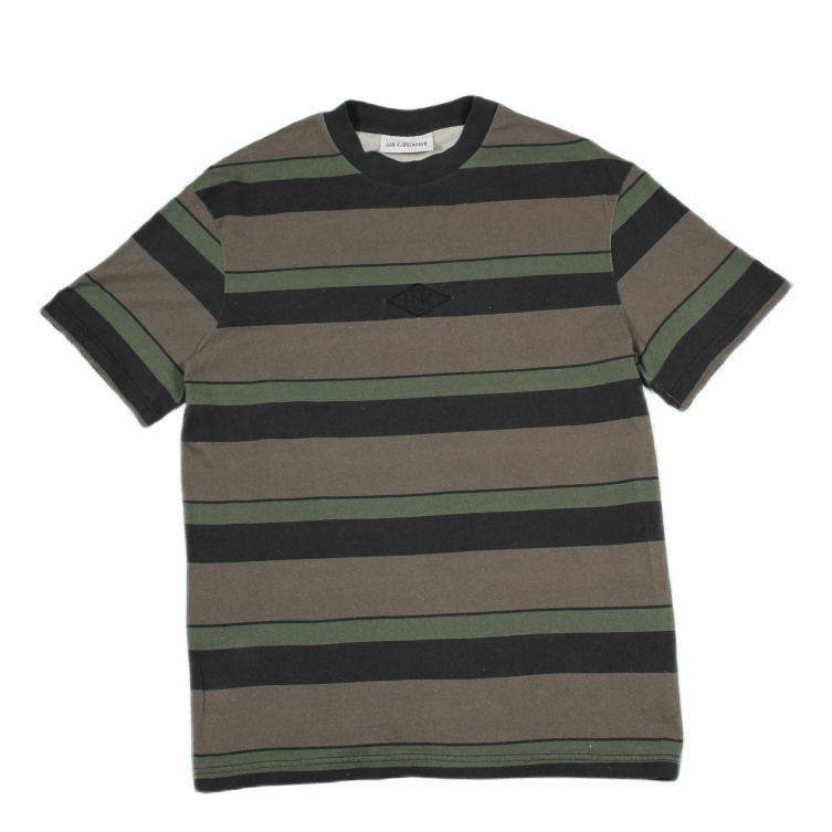 Boxy Tee Short Sleeve Dark Tonal Stripes