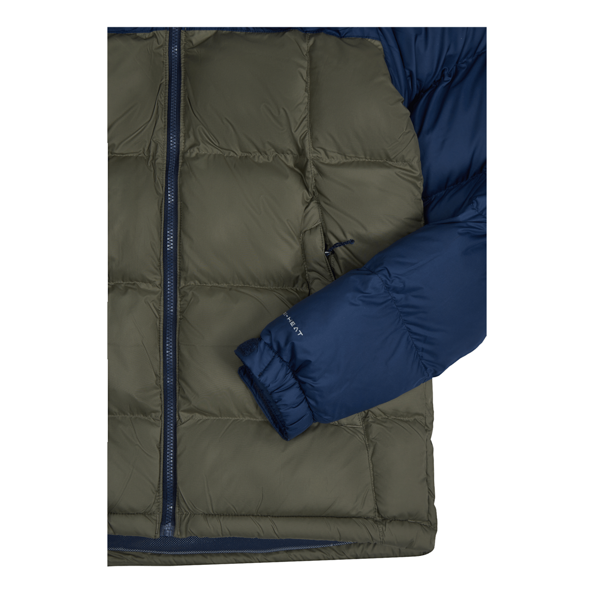 Pike Lake Hdd Jkt Stone Green, Collegiate Navy