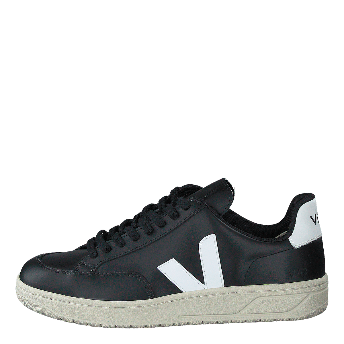 V-12 Leather Black_white Black White