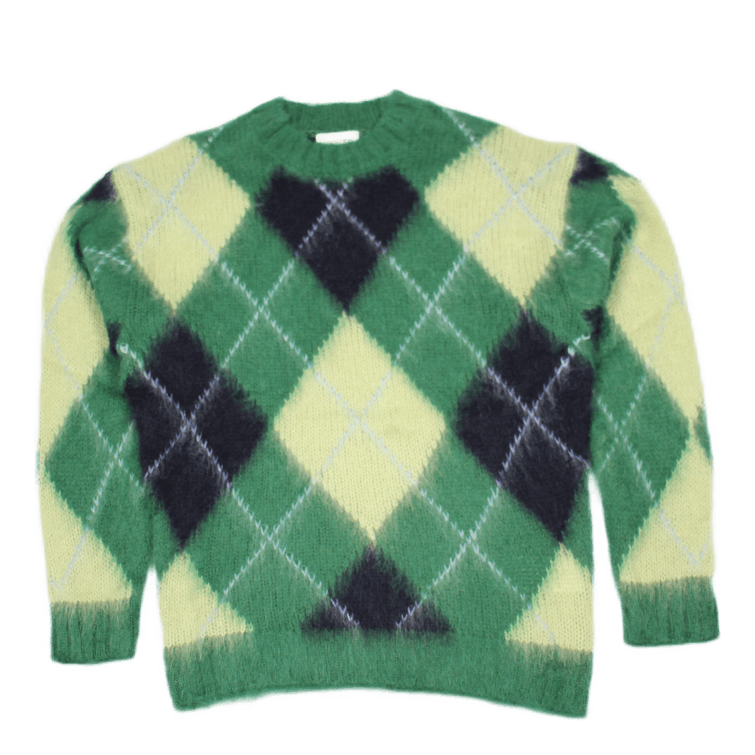 Argyle Comfort Jumper Almond Green