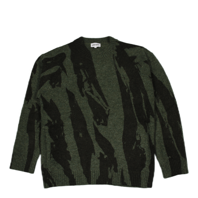 Pleat Camo&#39; Comfort Jumper Dark Khaki