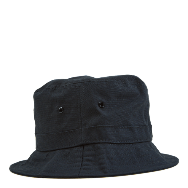 Script Bucket Hat Cotton Canva Black / White