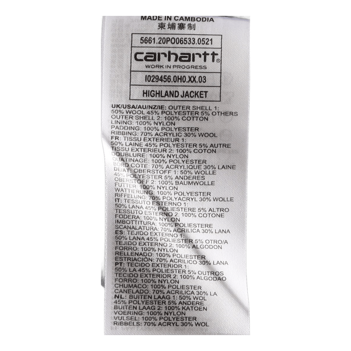 Highland Jacket Wool/polyester Black / Highland Check, Blacks