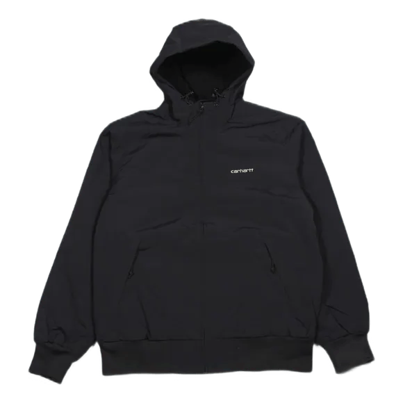 Hooded Sail Jacket 100% Nylon  Dark Navy / White