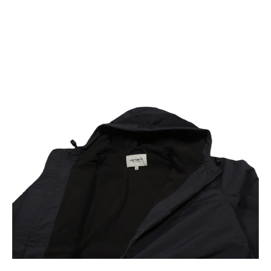 Hooded Sail Jacket 100% Nylon  Dark Navy / White