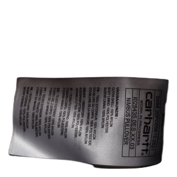 Nimbus Pullover 100% Nylon Sup Helios