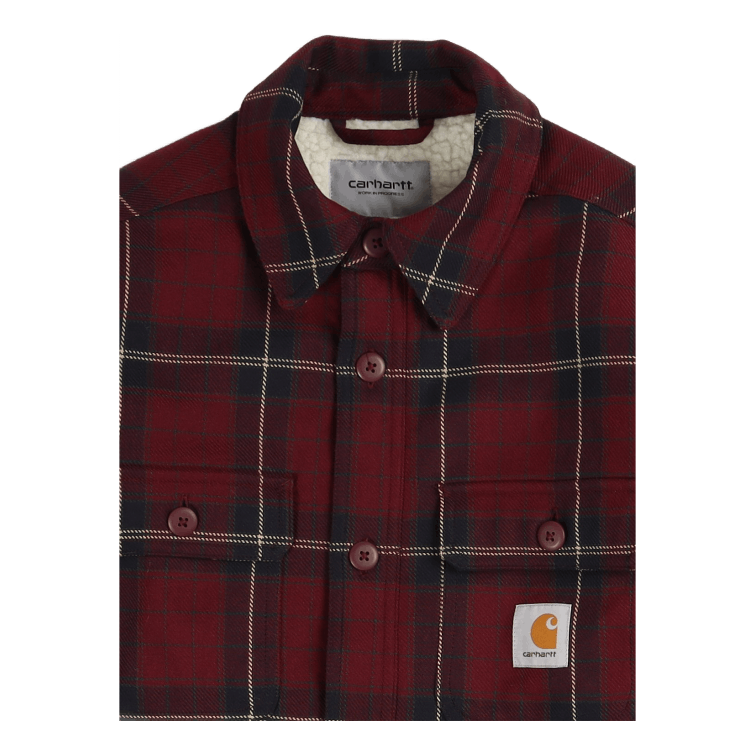 Archer Shirt Jac Cotton Twill Archer Check, Wine