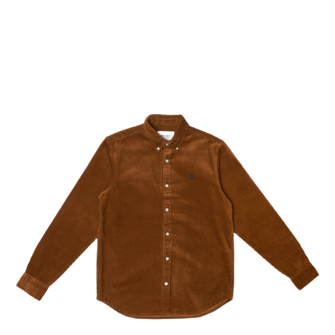 L/s Madison Cord Shirt 100% Co Tawny / Black