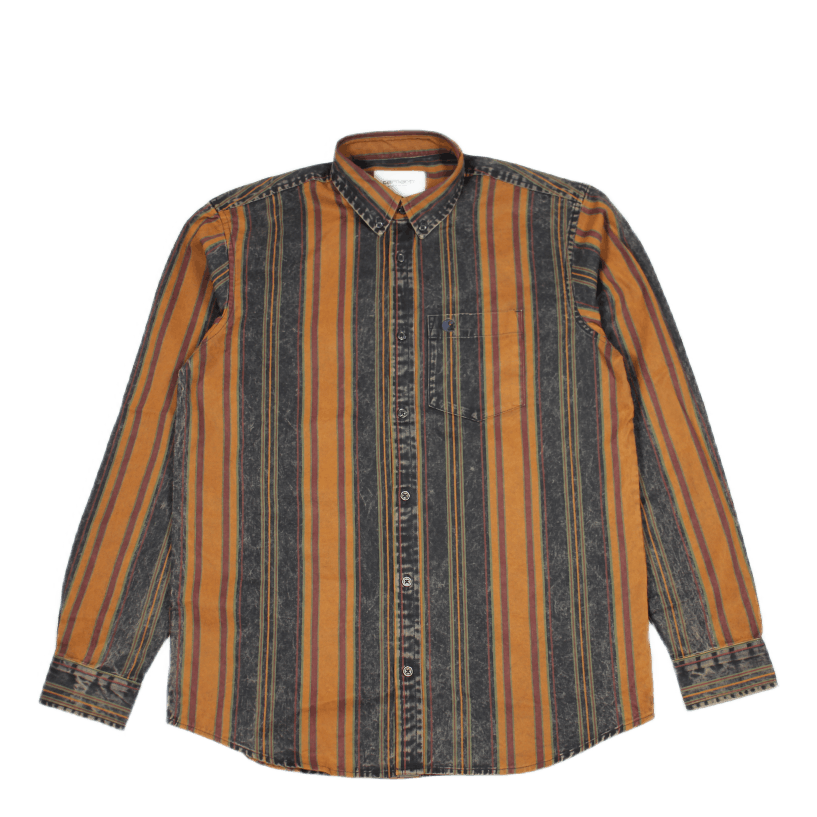 L/s Maynard Shirt 100% Cotton Tawny / Dark Navy