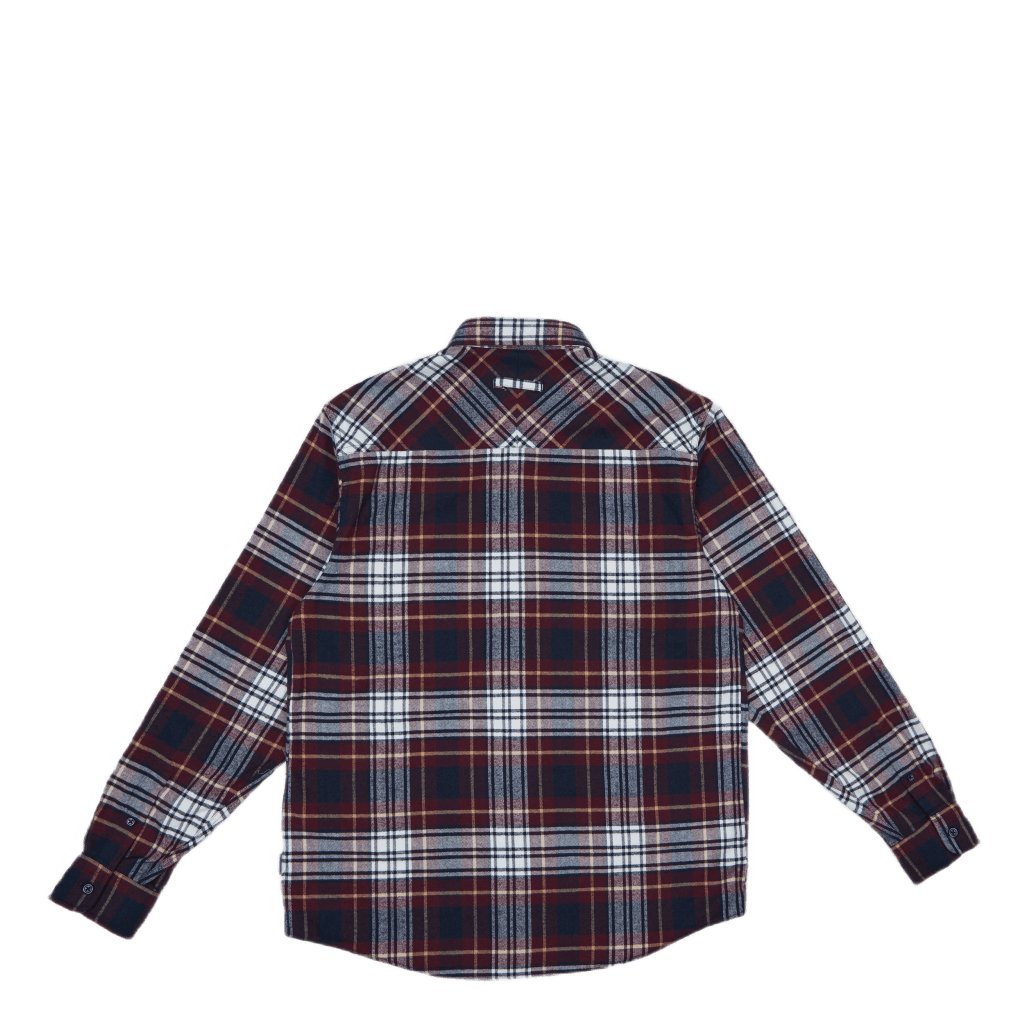 L/s Dunbar Shirt 100% Cotton H Dunbar Check, Wine