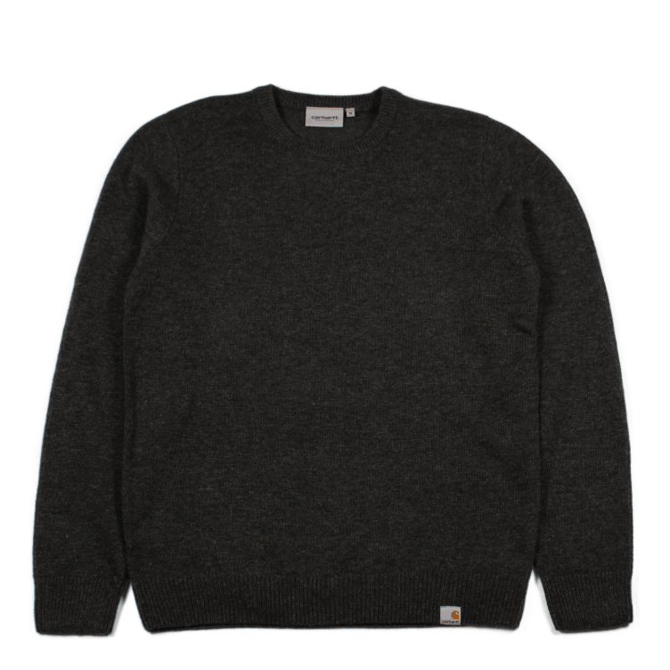 Allen Sweater 80/20% Lambswool Black Heather