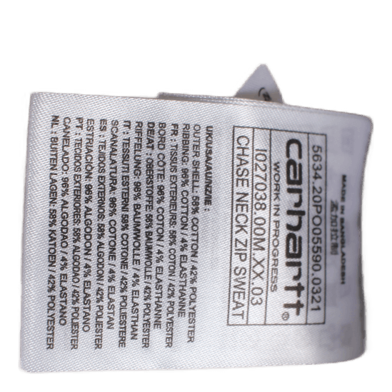 Chase Neck Zip Sweat Cotton/po Grey Heather / Gold