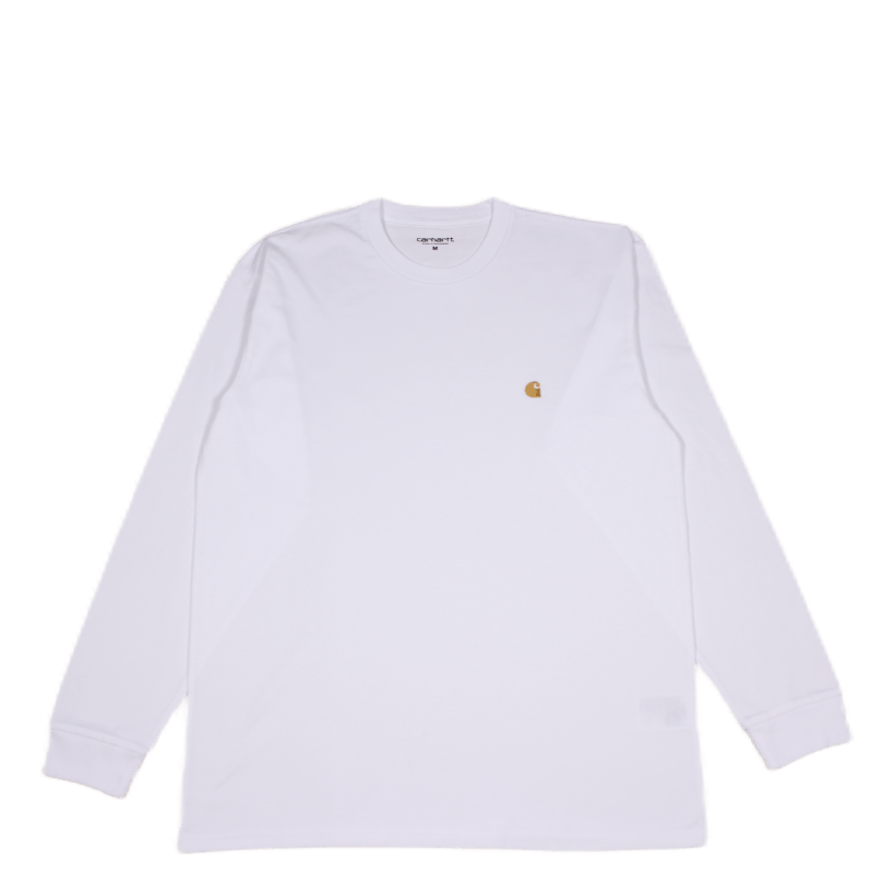 L/s Chase T-shirt 100% Cotton  White / Gold