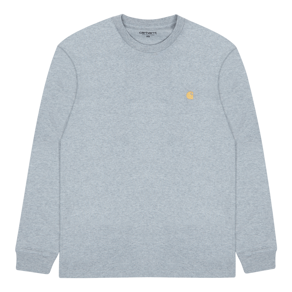 L/s Chase T-shirt 100% Cotton  Grey Heather / Gold