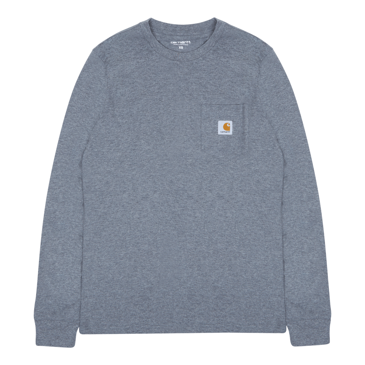 L/s Pocket T-shirt Cotton Sing Dark Grey Heather