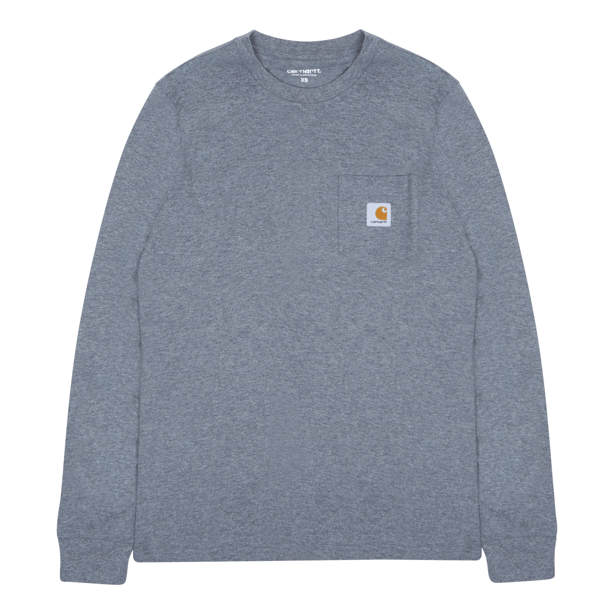 L/s Pocket T-shirt Cotton Sing Dark Grey Heather